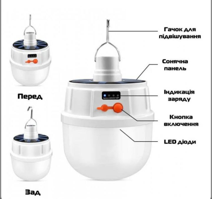 Акумуляторна кемпінгові LED лампа.