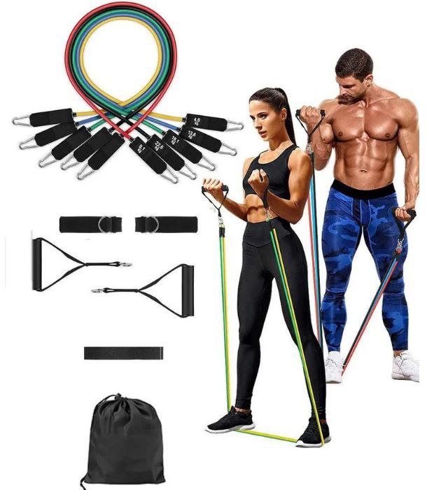 Еспандер гума для зарядок exercise pipe, еспандер гумовий джгут вправи, Фітнес гумки 5 в 1